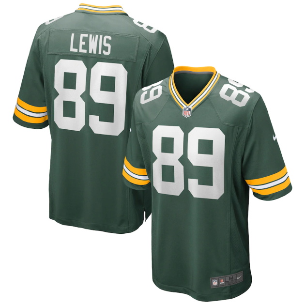 mens nike marcedes lewis green green bay packers game jersey